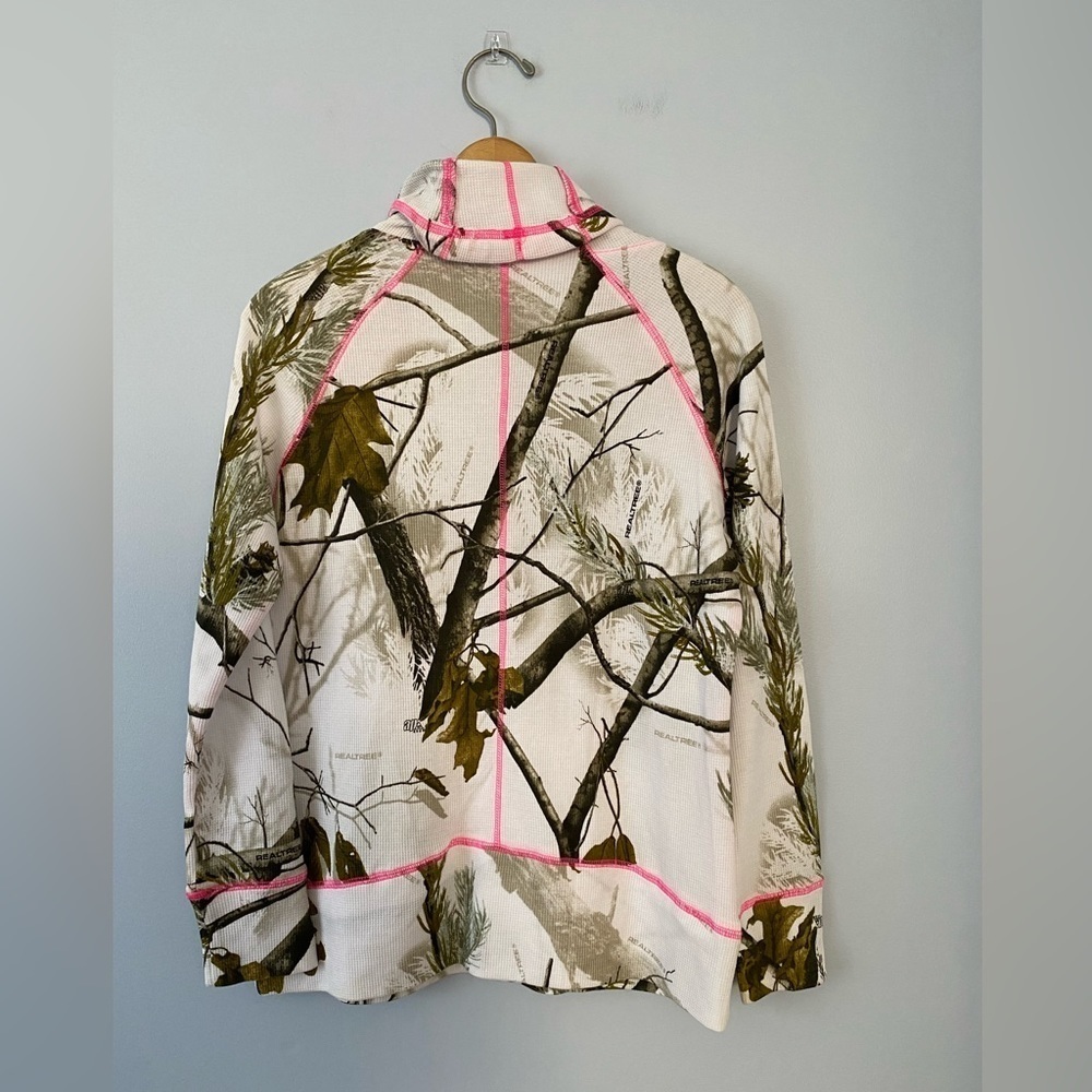 Northcrest Realtree Sz Women's Small Long Sleeve Camo Funnel Neck Thermal Shirt - Picture 2 of 9